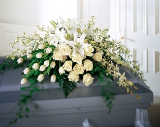 Resurrection Casket Spray Upper Darby Polites Florist, Springfield Polites Florist